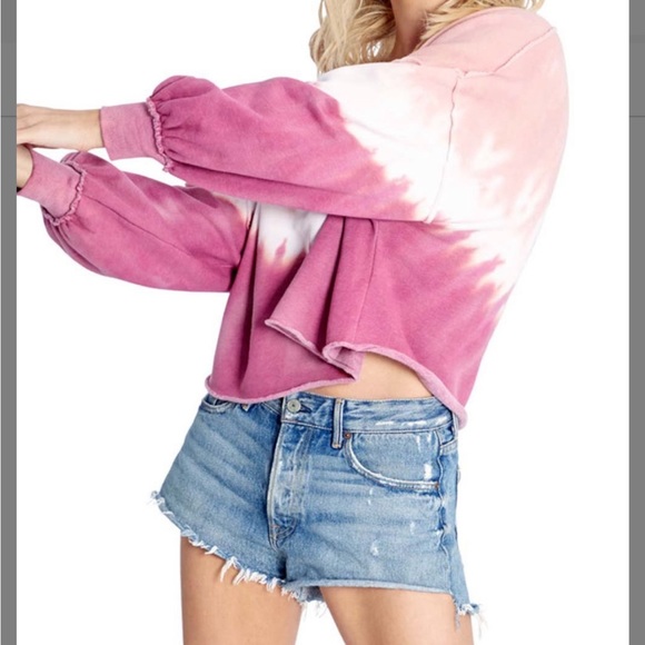 NEW IN PACKAGE- WILDFOX Olivia Sweatshirt in Ruby Dove Dye - Picture 4 of 5